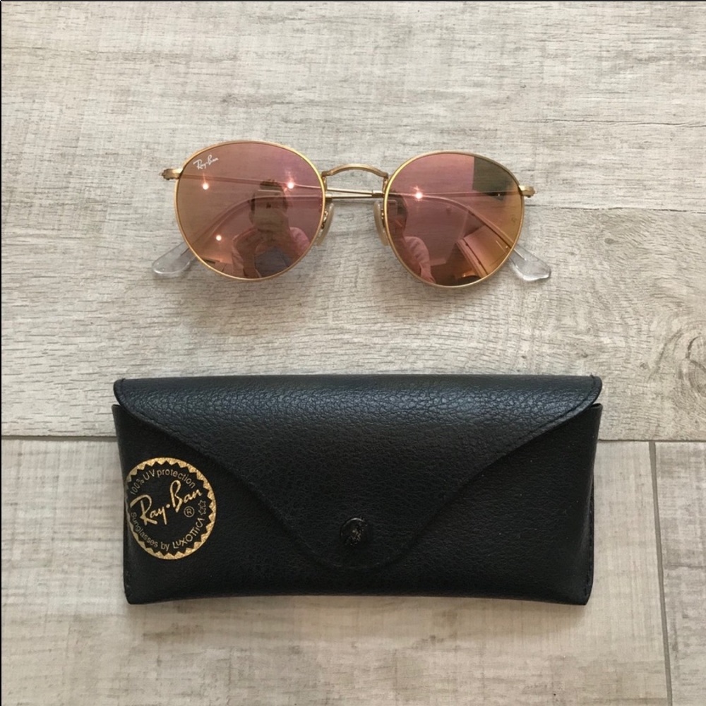 Ray Ban Round Copper Flash Sunglasses